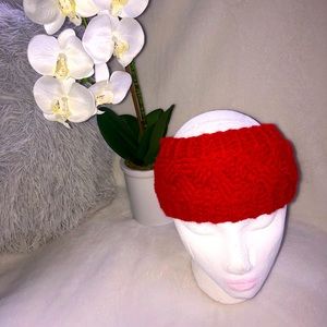 Red homemade headband